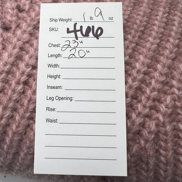 Varley Rogan Cropped Knit Chunky Knit Turtleneck Sweater Pink Size Large - Picture 7 of 7